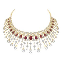 Cascading Design Diamond Necklace