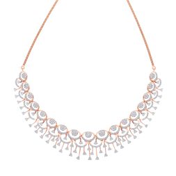 Subtle Rose Gold and Diamond Necklace