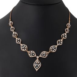 14KT Rose Gold and Diamond Necklace