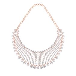 Diamond Burst Rose Gold Necklace