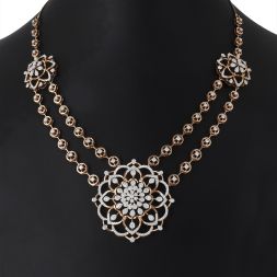 Glorious Diamond Necklace in Rose Gold