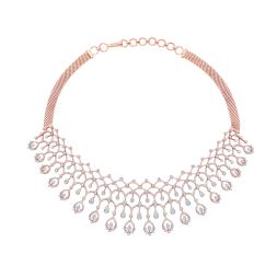 Rose Gold Necklace With Diamonds