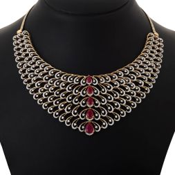 Glossy Gold Crafted Necklace