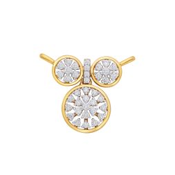 Cherished 18KT Yellow Gold and Diamond Circle Design Tanmaniya