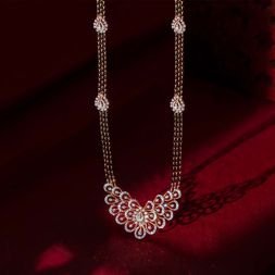 Contemporary Diamond Mangalsutra in 18Kt Rose Gold