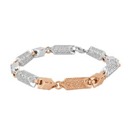 Versatile Diamond and Platinum Men's Bracelet