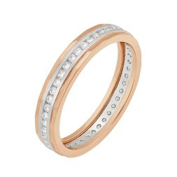 Linear Diamond Studded Platinum Ring