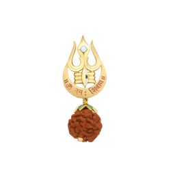 Spiritual Shiva Yellow Gold Pendant