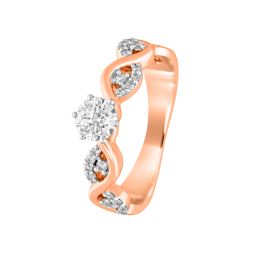 Crown Design Diamond Finger Ring