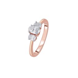 Sparkling Diamond Ring in Rose Gold