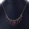 Red Stone Delicate Diamond Necklace Set